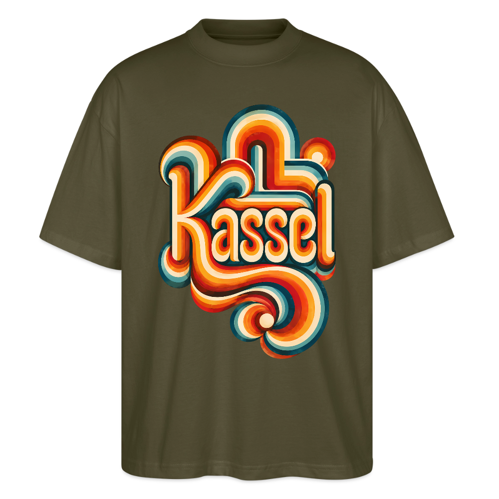 Kassel Retro – Oversized Unisex Bio T-Shirt - Khaki