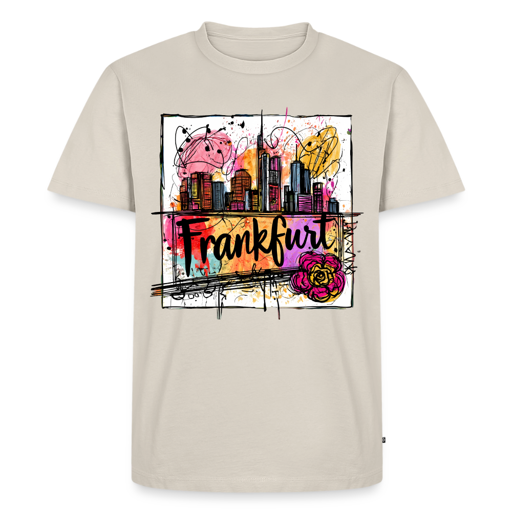 Frankfurt Skyline - Männer Premium T-Shirt - Beige