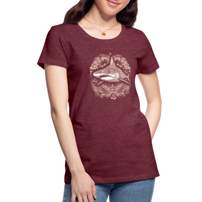 Cooler Hai mit Boho/Tribal Mustern - Frauen Premium T-Shirts - by Artful Alchemist