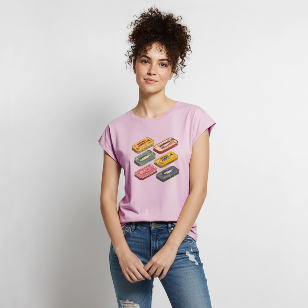Vintage Sardine Collective - Frauen T-Shirt mit gerollten Ärmeln - by Artful Alchemist