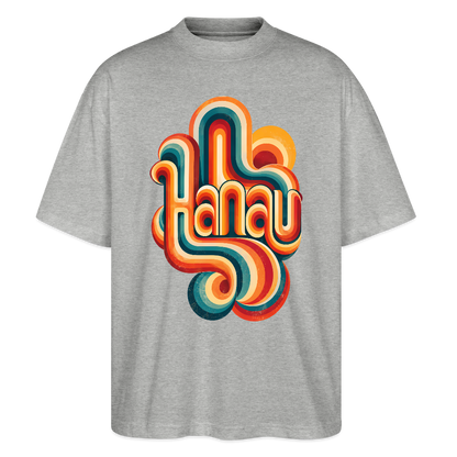 Hanau Retro – Oversized Unisex Bio T-Shirt - Grau meliert