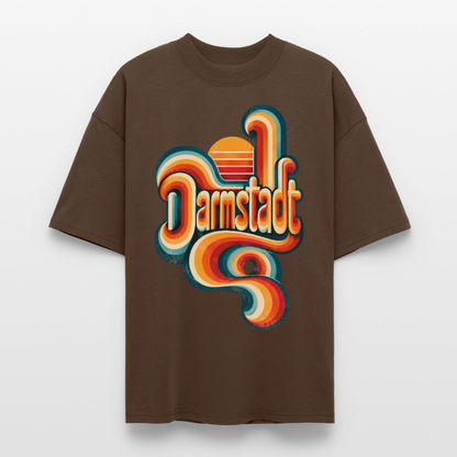 Darmstadt Retro – Oversized Unisex Bio T-Shirt - Dunkelbraun
