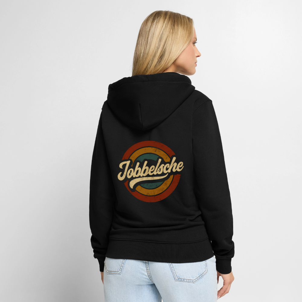 Jobbelsche Retro - Hessisch Mundart - Männer Premium Kapuzen Jacke - Schwarz