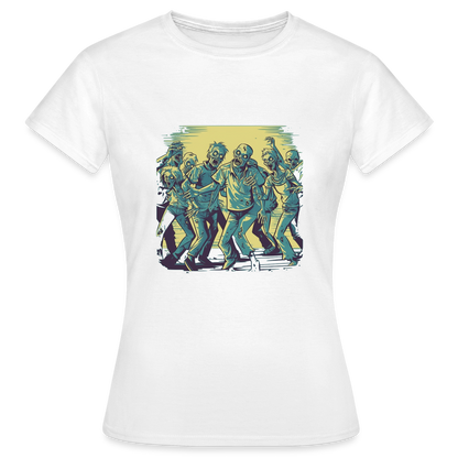 Tanzende Zombies - Gruseliges Zombie Motiv - Frauen T-Shirt - Weiß