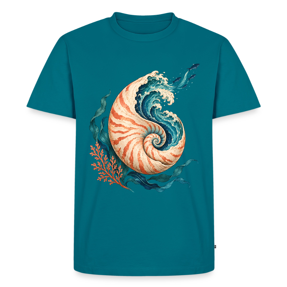 Nautilus Wave – Männer Premium T-Shirt - Petrol
