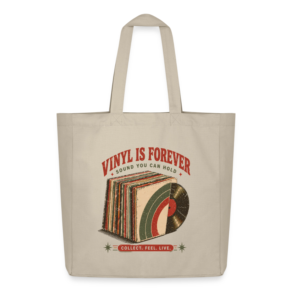 Vinyl Is Forever - Midweight recycelter Stoffbeutel von Stanley/Stella - Cremebeige
