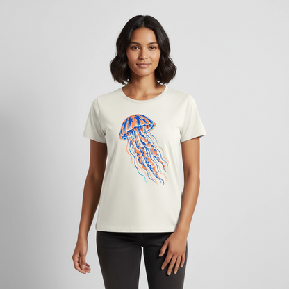 Jellyfish Ink – Frauen Premium T-Shirt - Naturweiß