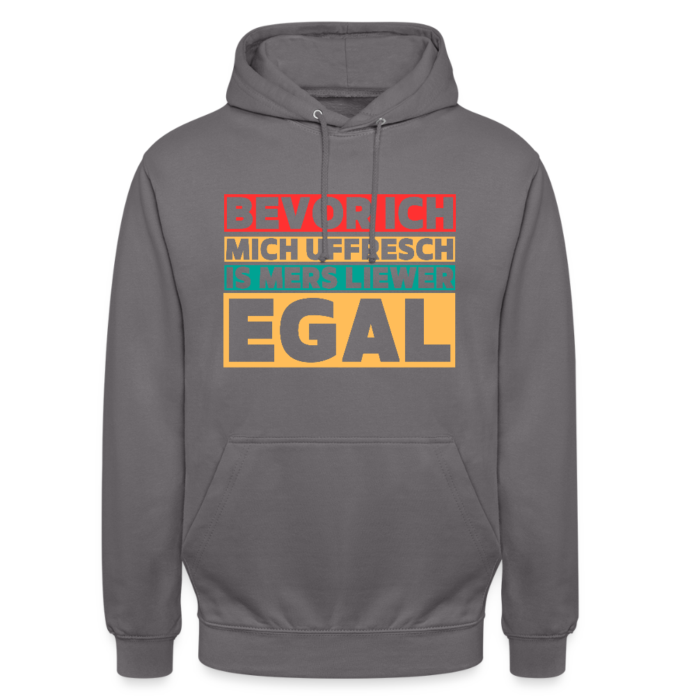 „Gude“ – Retro Look aus Hessen - Unisex Hoodie - Mittelgrau