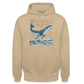Kosmischer Wal – Retro Ocean Art - Unisex Hoodie - Beige