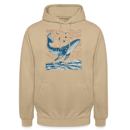 Kosmischer Wal – Retro Ocean Art - Unisex Hoodie - by Artful Alchemist