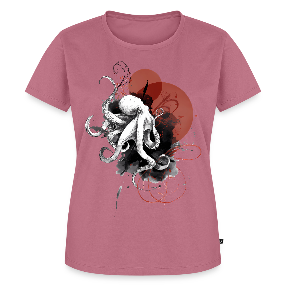Oktopus Design – Tiefsee trifft Kunst - Frauen Premium Bio T-Shirt - Mauve