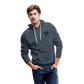 Berbau, Schlägel und Eisen, Bergkristall auf dem Rücken - Männer Premium Hoodie - Jeansblau