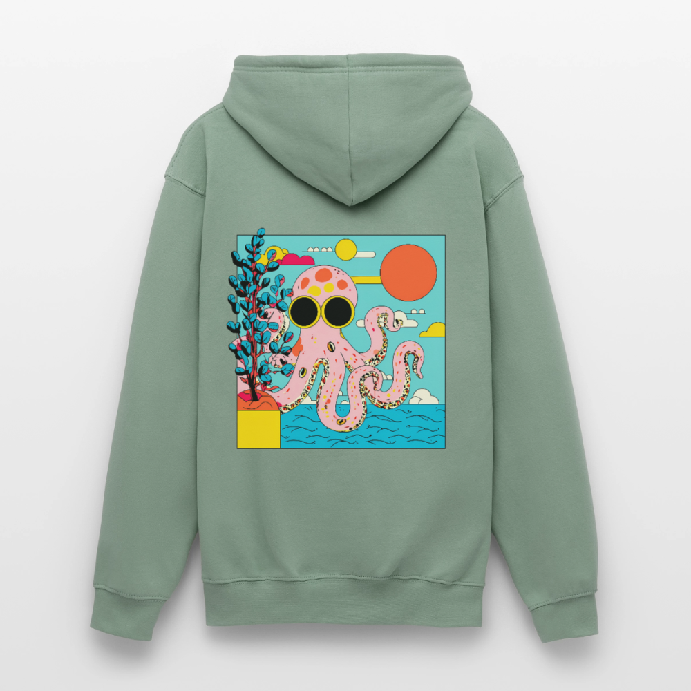 Summer Reef – Pink Octopus - Unisex Hoodie - by Artful Alchemist