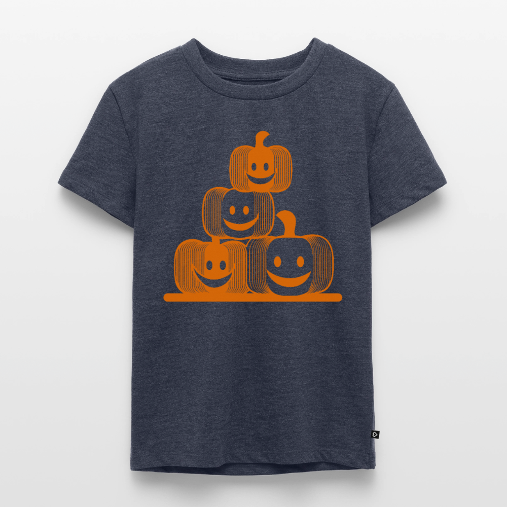 Happy Pumpkin Crew - Kinder Premium T-Shirt - Jeansblau 