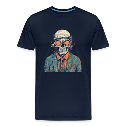 Cooles Skelett Portrait mit Sonnenbrille, Mütze - Männer Premium T-Shirt - by Artful Alchemist
