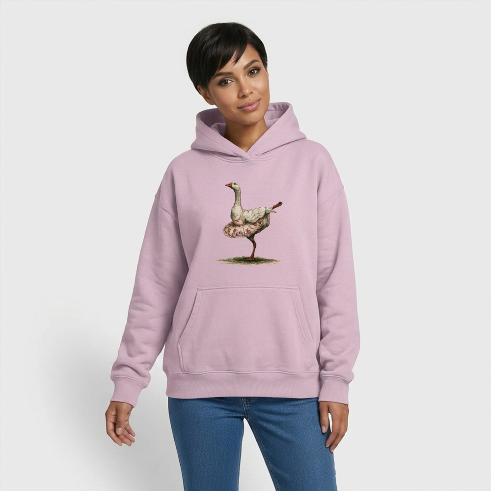 Gänseballerina - Oversized Heavyweight Unisex Hoodie - by Artful Alchemist