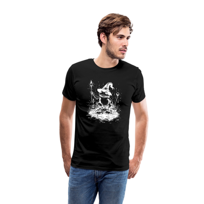 Magischer Frosch mit Zauberhut und Zauberstab - Männer Premium T-Shirt - by Artful Alchemist