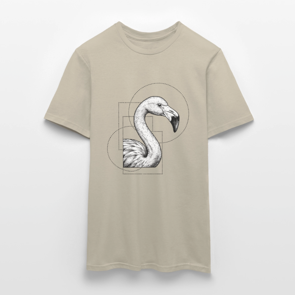Geometric Grace – Modern Flamingo - Männer T-Shirt - by Artful Alchemist