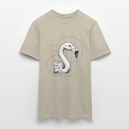 Geometric Grace – Modern Flamingo - Männer T-Shirt - by Artful Alchemist