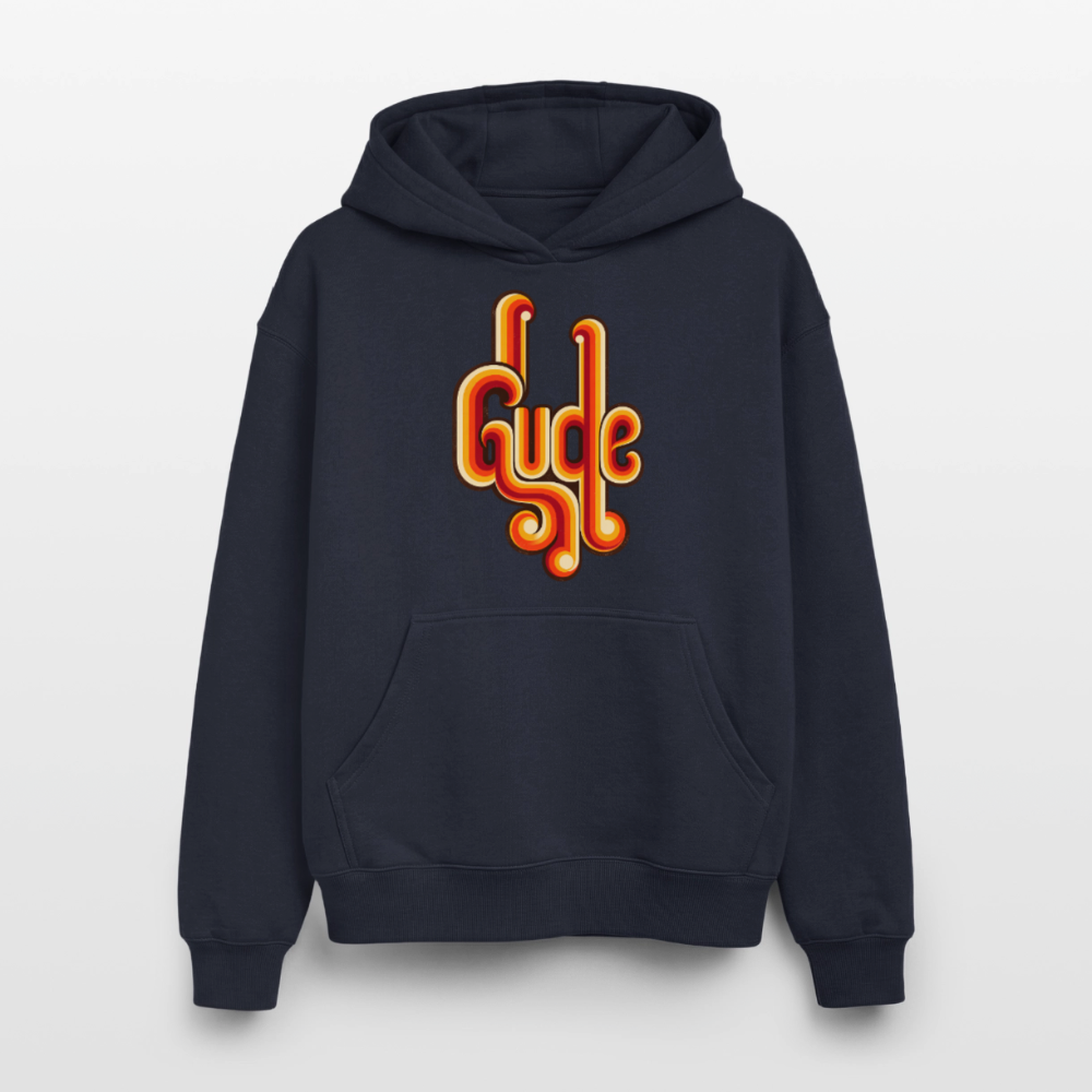 Gude Retro – Oversized Heavyweight Unisex Hoodie - Navy