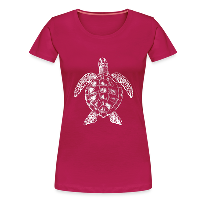 Meeresschildkröte - Monochrom - Frauen Premium T-Shirt - by Artful Alchemist