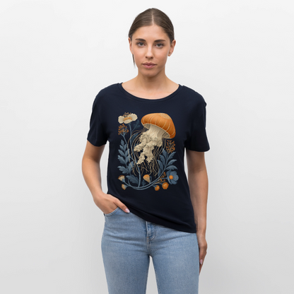 Floral Jellyfish - Stanley/Stella Relaxed Rundhals Frauen Bio-T-Shirt SERENA - by Artful Alchemist