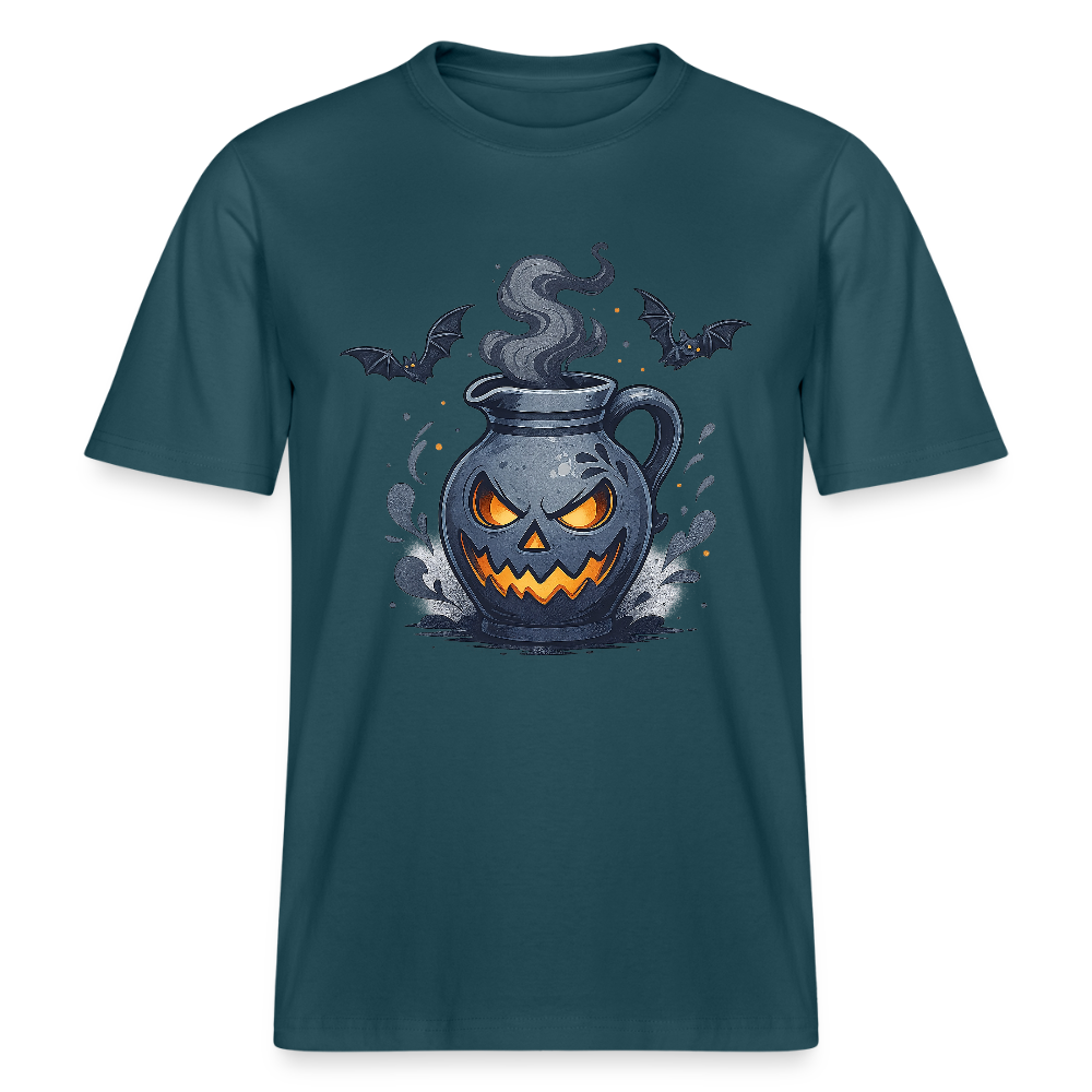 Hessisch Halloween Bembel - Unisex Relaxed Fit Bio-T-Shirt - Dunkles Petrol