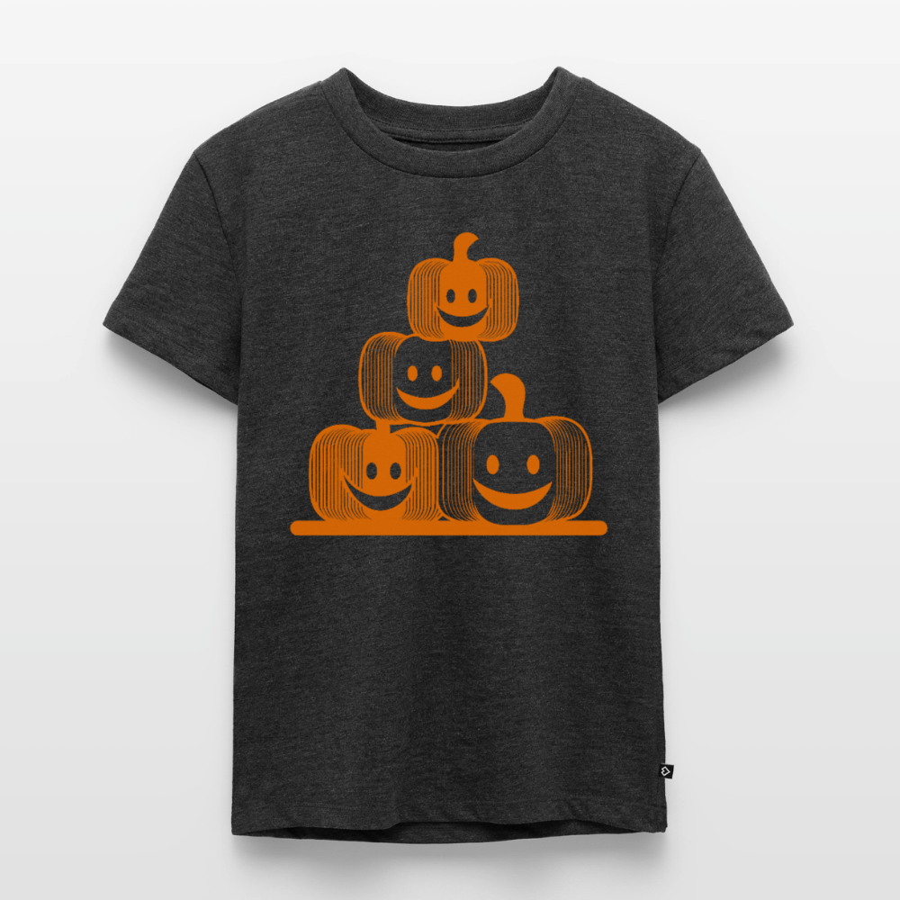 Happy Pumpkin Crew - Kinder Premium T-Shirt - Anthrazit meliert
