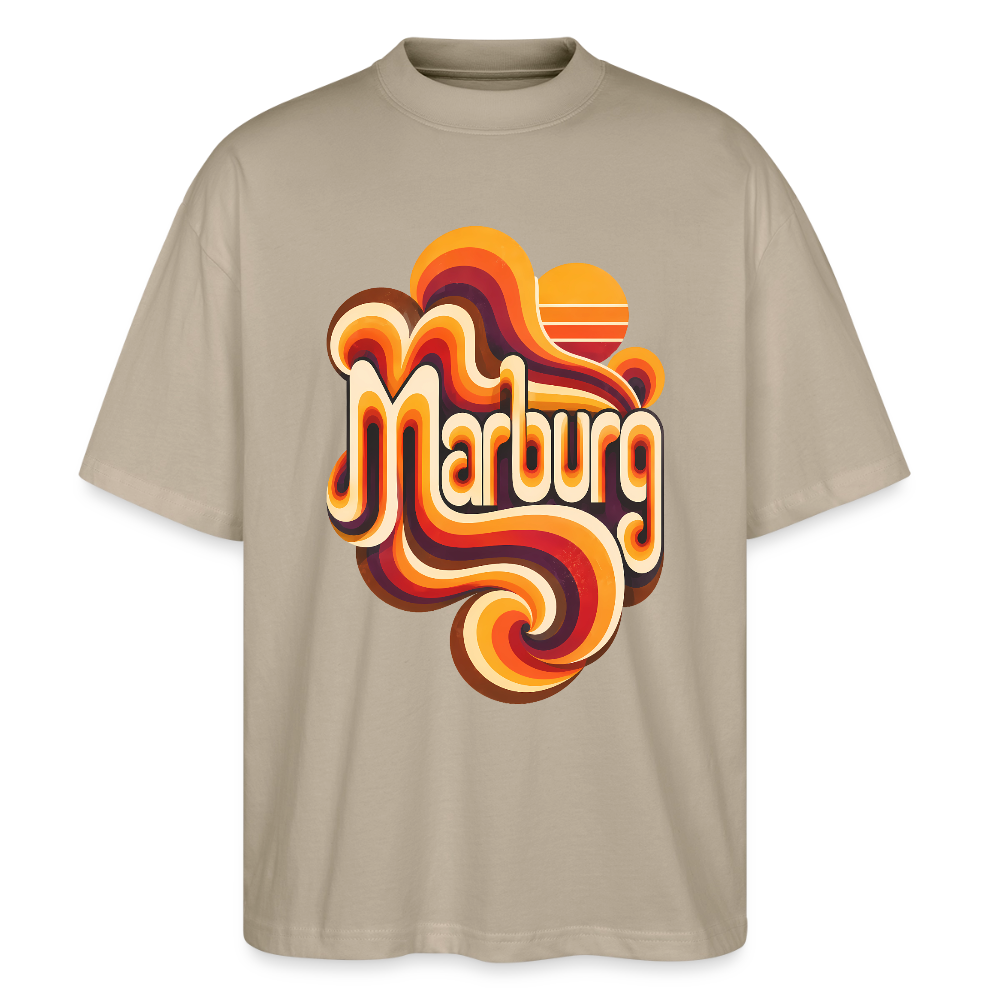 Marburg Retro – Oversized Unisex Bio T-Shirt - Steingrau