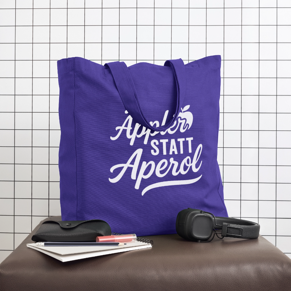 Äppler statt Aperol - Midweight recycelter Stoffbeutel von Stanley/Stella - Purple Love 