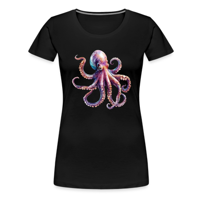 Cooles Wasserfarben Aquarell Oktopus Design - Frauen Premium T-Shirts - by Artful Alchemist