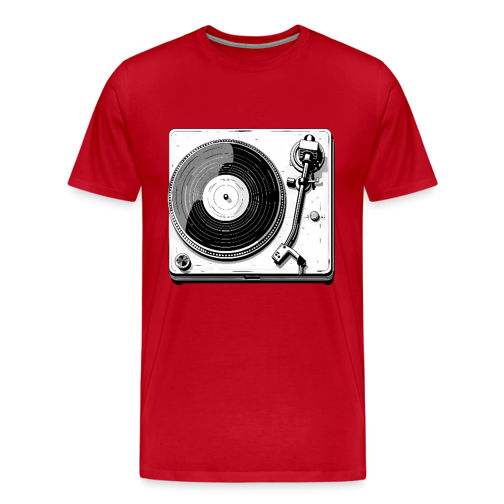 Analog Soul – Classic Vinyl Turntable - Männer Premium T-Shirt - by Artful Alchemist