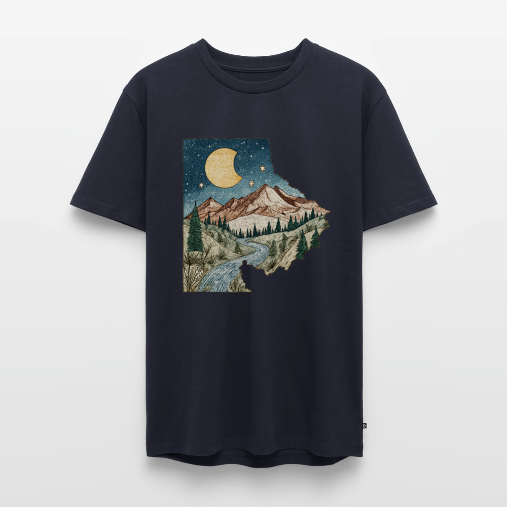 Nightfall Peaks – Vintage Mountain - Männer Premium Bio T-Shirt - by Artful Alchemist