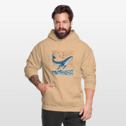 Kosmischer Wal – Retro Ocean Art - Unisex Hoodie - by Artful Alchemist