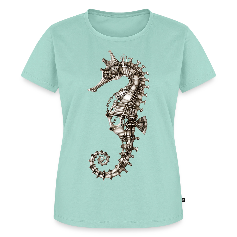 Clockwork Seahorse – Steampunk - Frauen Premium Bio T-Shirt - by Artful Alchemist