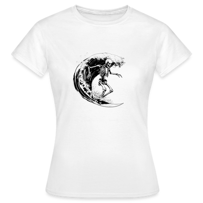 Cooles Surfer Skelett - Frauen T-Shirt - by Artful Alchemist