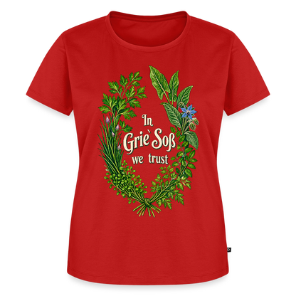 In Grie’ Soß We Trust - Frauen Premium T-Shirt - by Artful Alchemist