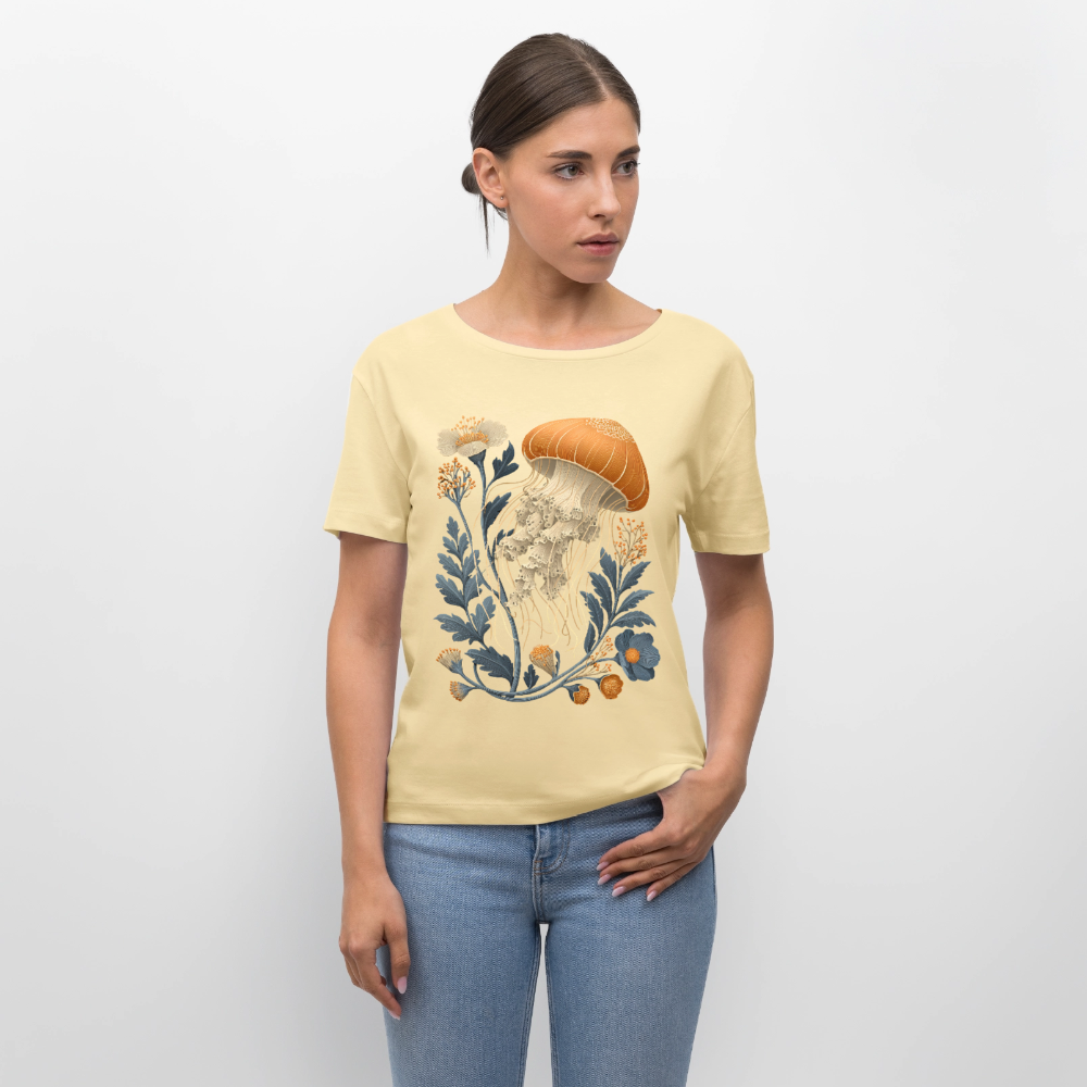 Floral Jellyfish - Stanley/Stella Relaxed Rundhals Frauen Bio-T-Shirt SERENA - Creme