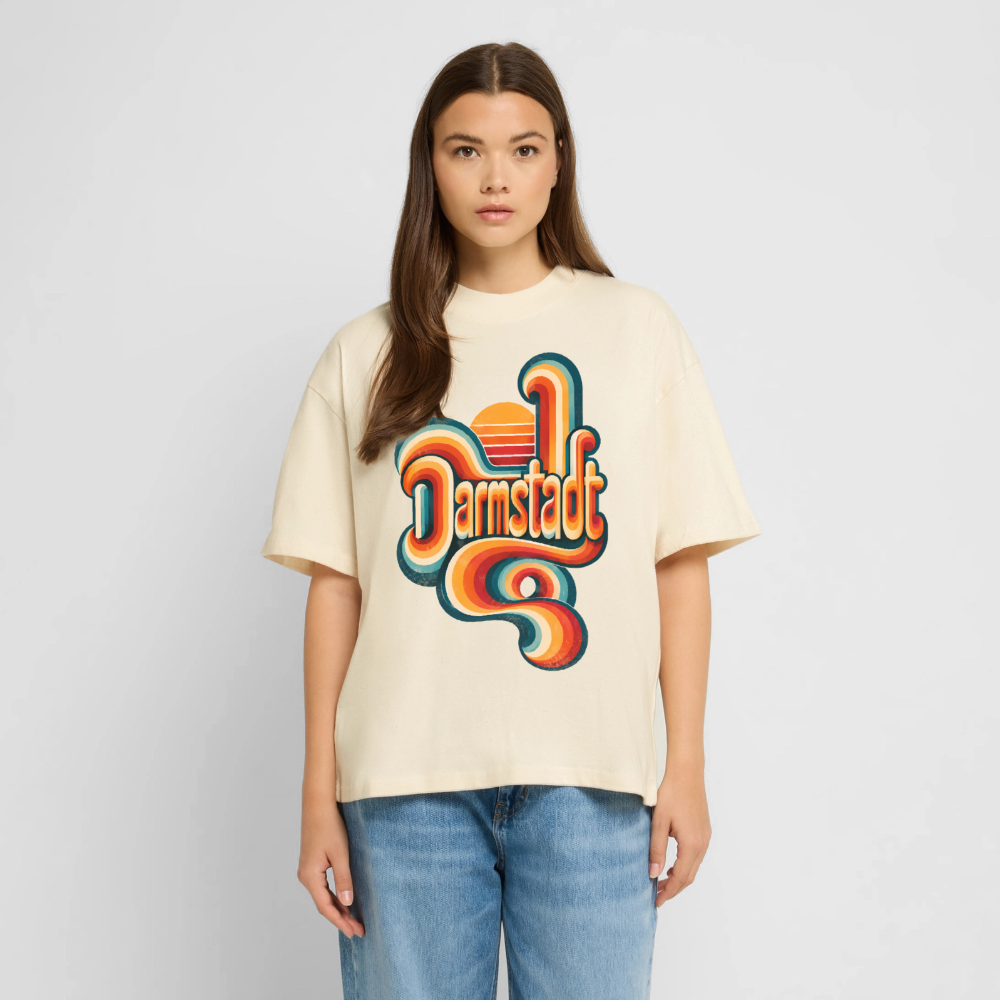 Darmstadt Retro – Oversized Unisex Bio T-Shirt - Natur