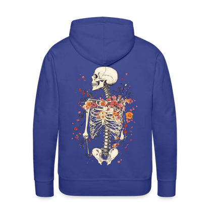 Skelett mit zarten Blumen im Boho Look - Männer Premium Hoodie - by Artful Alchemist