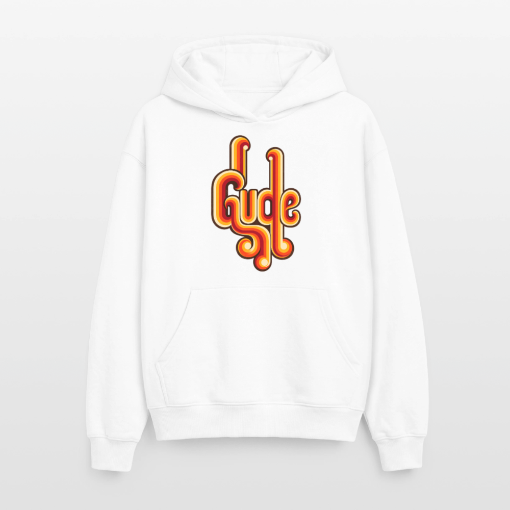 Gude Retro – Oversized Heavyweight Unisex Hoodie - Weiß
