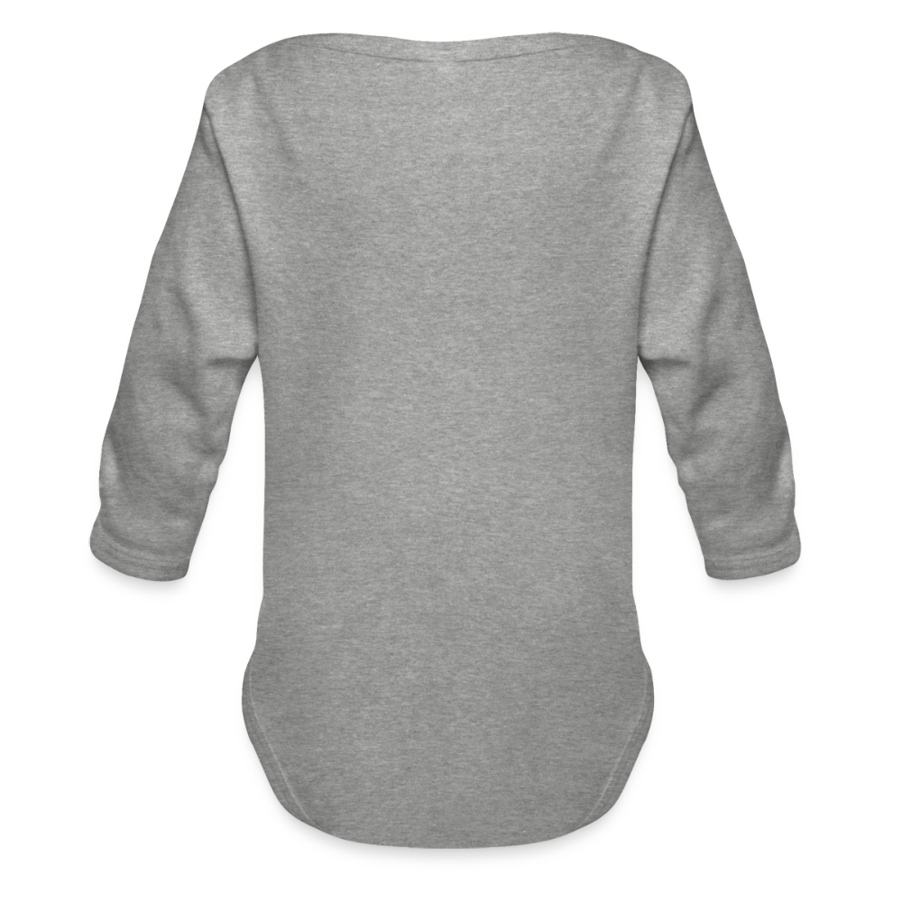 „Gude“ – Retro Look aus Hessen - Baby Bio-Langarm-Body - Grau meliert