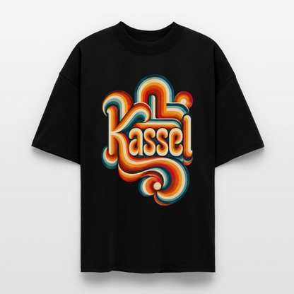 Kassel Retro – Oversized Unisex Bio T-Shirt - Schwarz