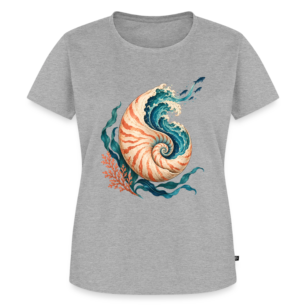 Nautilus Wave – Frauen Premium T-Shirt - Grau meliert