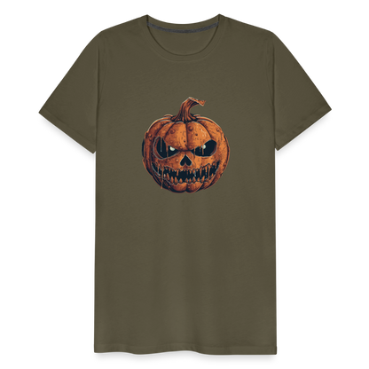Gruseliger Horror Kürbis -Happy Halloween - Männer Premium T-Shirt - by Artful Alchemist
