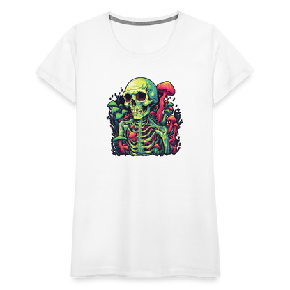 Horror Pilz Skelett - Happy Halloween - Frauen Premium T-Shirt - by Artful Alchemist