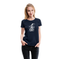 Düstere Skelett Hexe mit Hexenhut - Frauen Premium T-Shirt - Navy