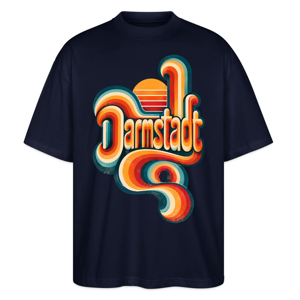 Darmstadt Retro – Oversized Unisex Bio T-Shirt - Navy