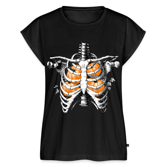 Pumpkins Inside – Anatomical Halloween Design - Frauen Premium Bio Top - Schwarz