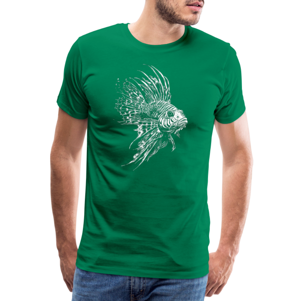 Rotfeuerfisch - Monochrom - Männer Premium T-Shirt - Kelly Green